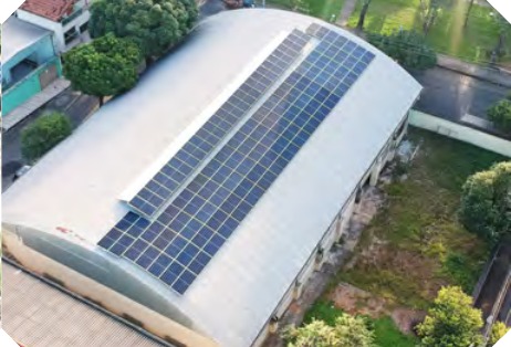 Instalação solar na Paróquia Nossa Senhora Aparecida apresentada no portfólio T8M