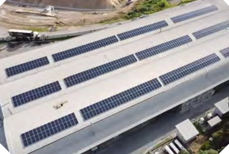 Sistema fotovoltaico da Tecnofire documentado no portfólio T8M de 2023